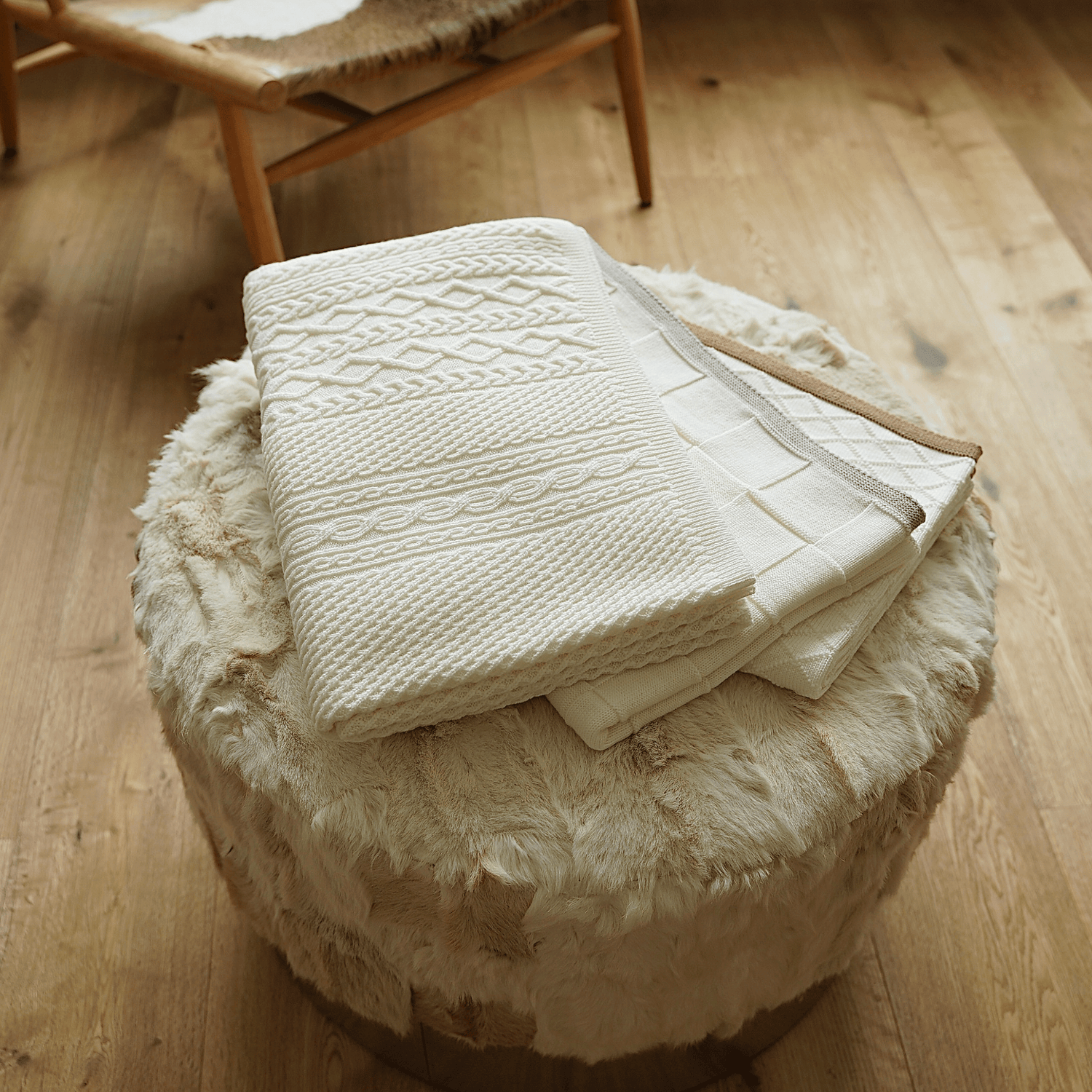 Babydecken mit drei verschiedenen Mustern