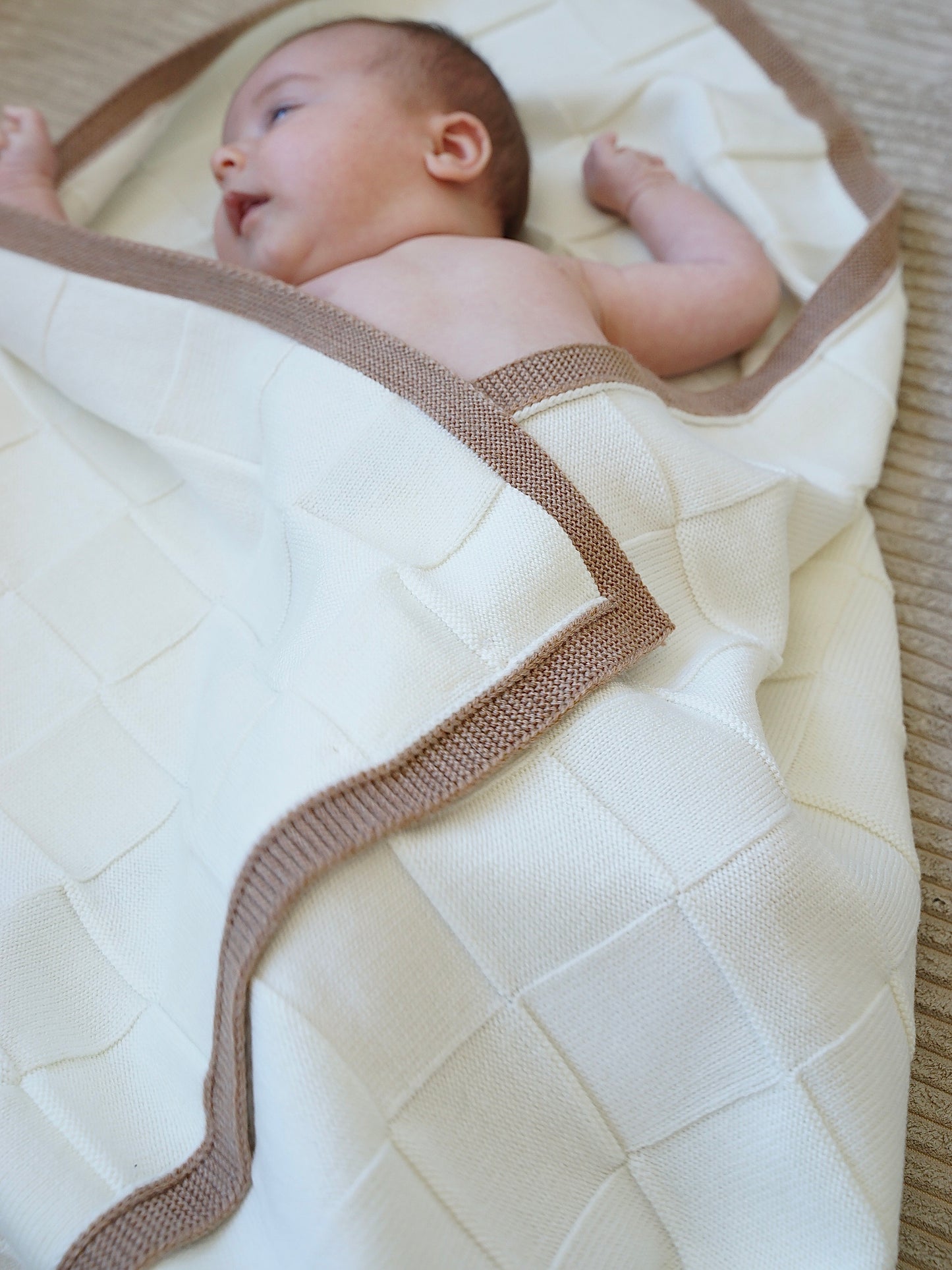 Schachbrettmuster Babydecke